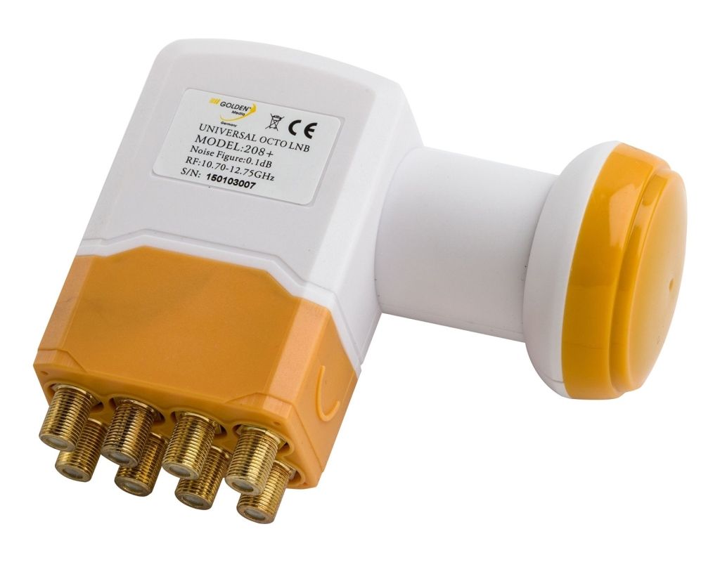 Golden Media Octo LNB 208+ Universal High Gain 0,1dB 4K HD Receiver PVR Ready