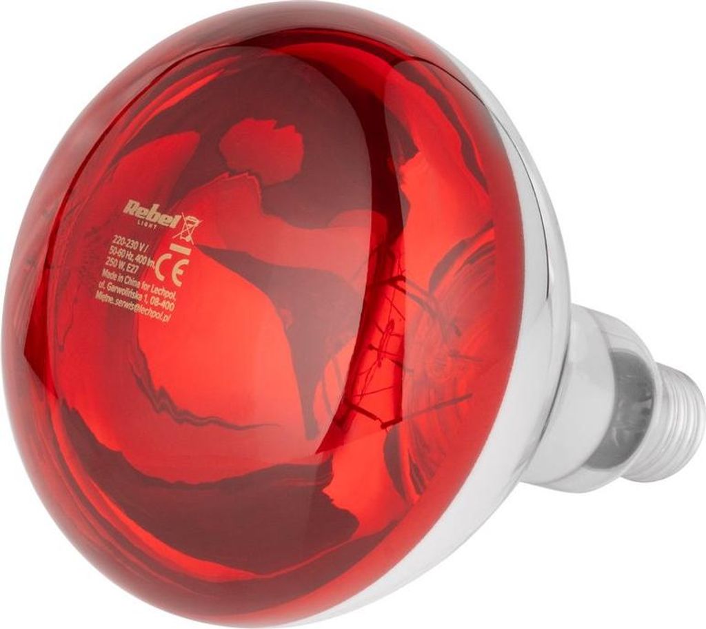 Rebel ZAR0584 Ampoule infrarouge R125, 250 W, E27, 1000 K, Image du produit 