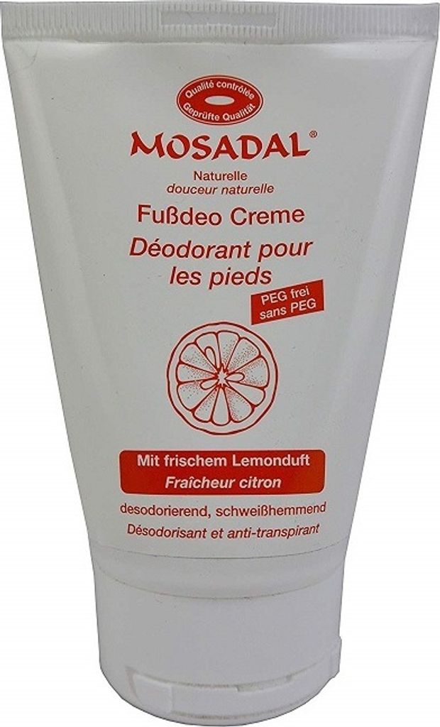 Mosadal Fußdeo Creme 100ml - PEG-frei mit frischem Zitronenduft