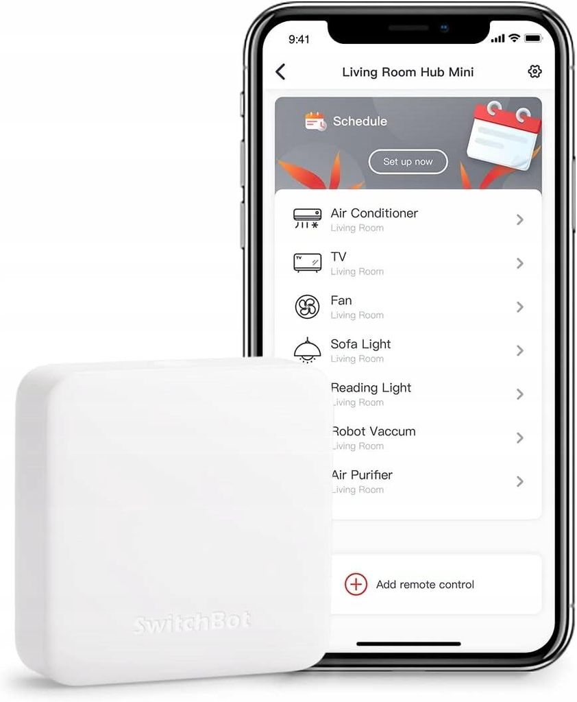 SwitchBot Hub Mini, Do zawieszenia na ścianę, Podczerwień, Zdjęcie produktu 