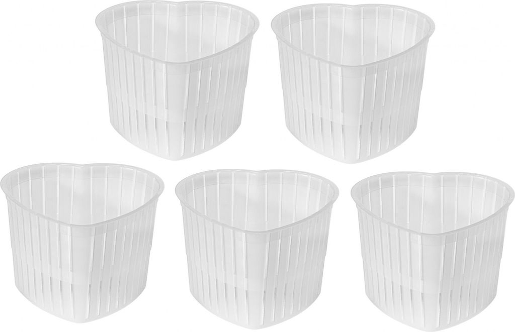 5 x Käseform - Herzform, Käse Form, Kaseform, Kase Form, Käse Formen, Käseformen