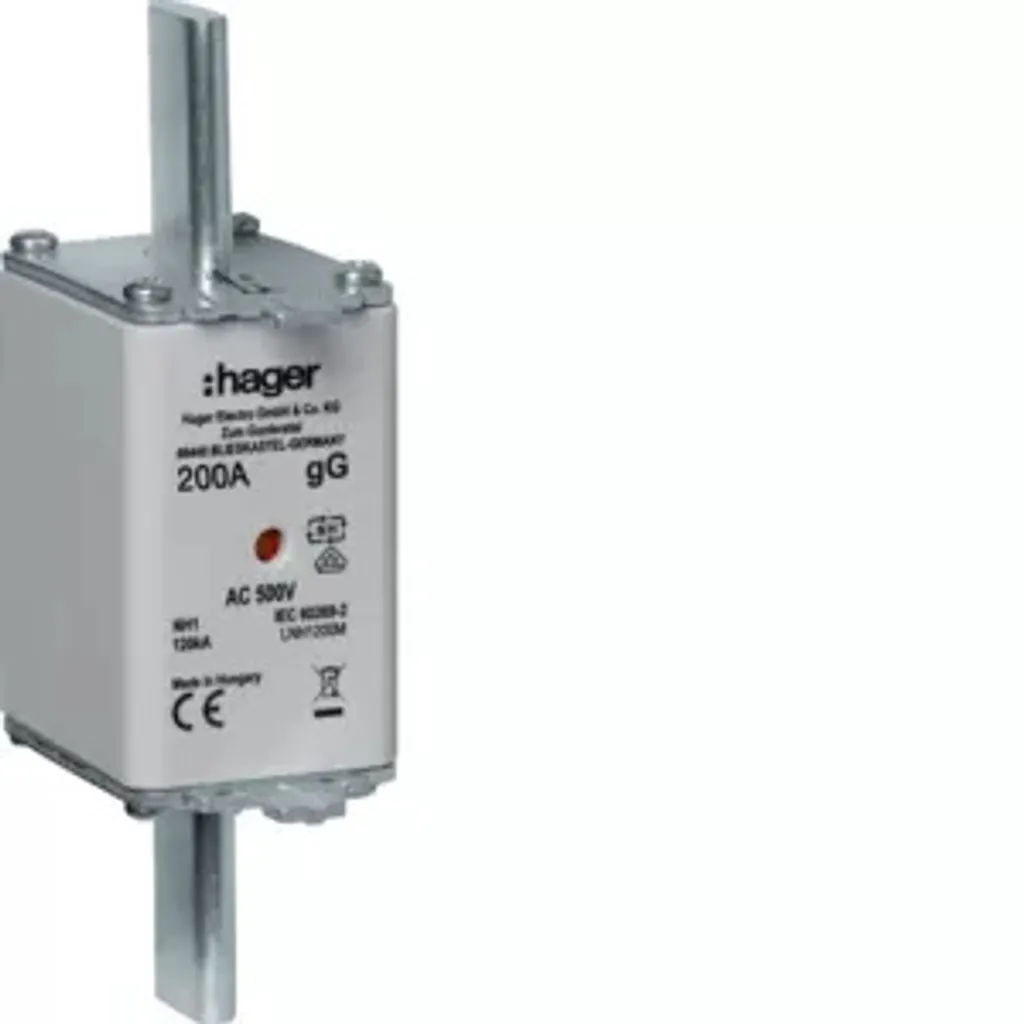 Fusible anti-court-circuit NH1 gG 200A Hager LNH1200M fiable