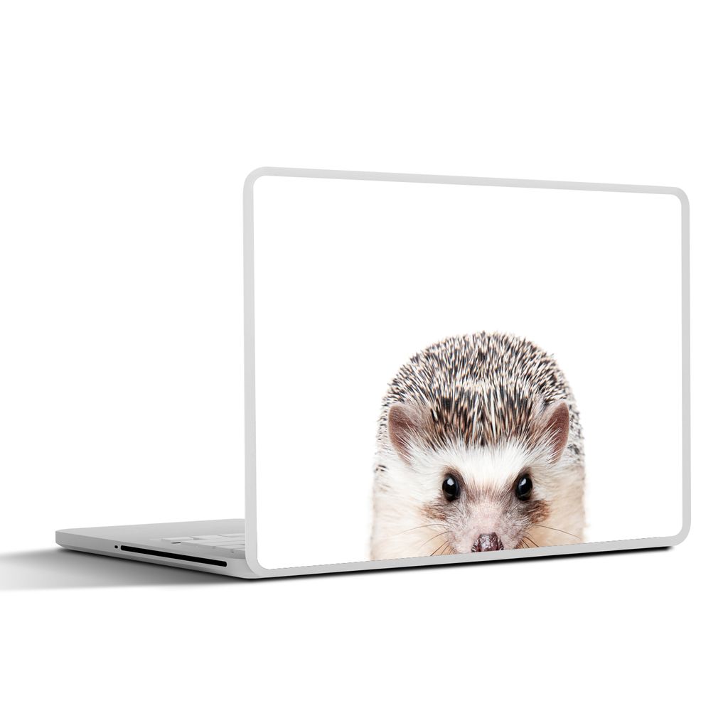 MuchoWow Laptop Aufkleber Sticker Cover Igel - Tiere - Natur - Weiß 32.5x23.5 cm - Sticker für Laptop - Selbstklebend