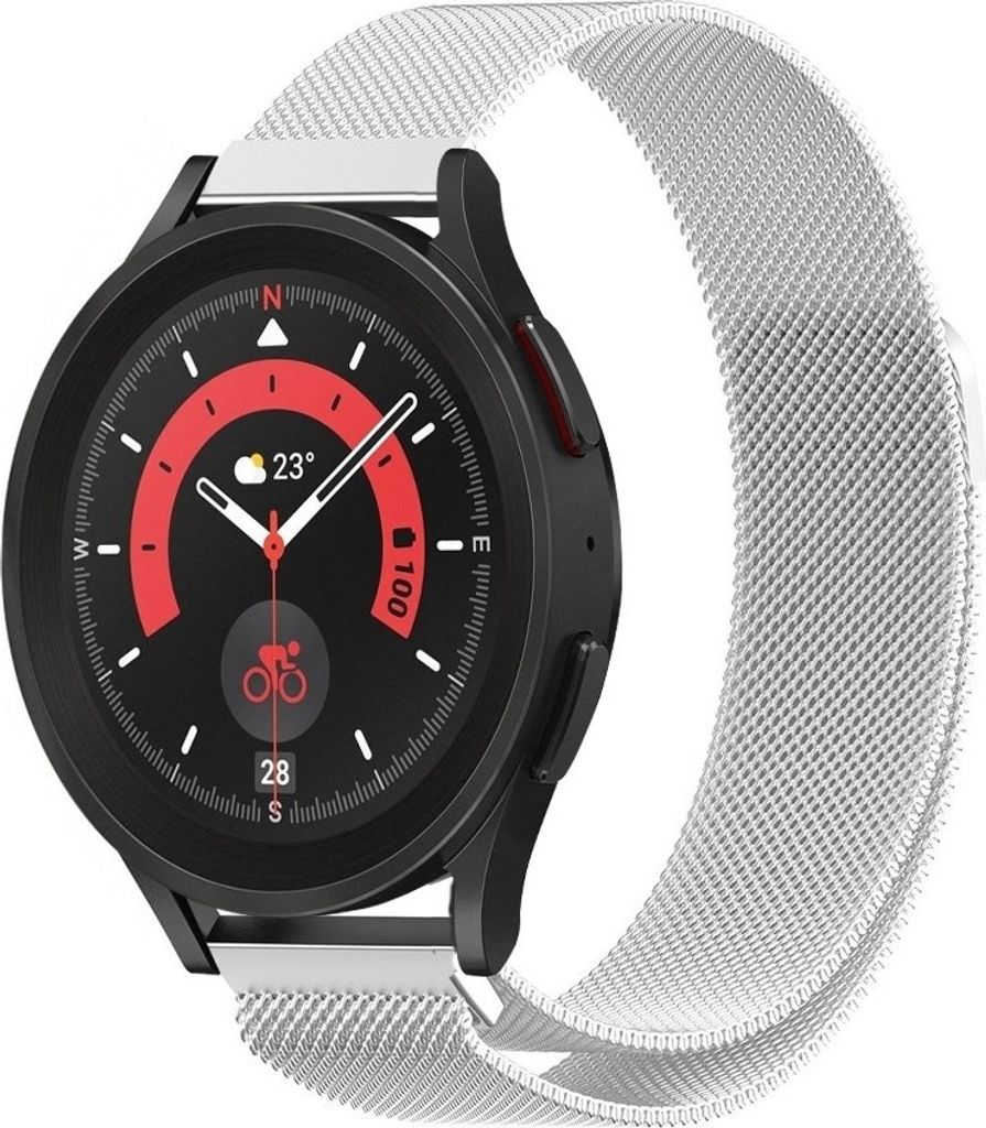 Strap-it Milanese Armband - Kompatibel mit Samsung Galaxy Watch 5 Pro Armband Edelstahl Armband mit Magnetverschluss - Ersatzarmband - Hochwertiges...