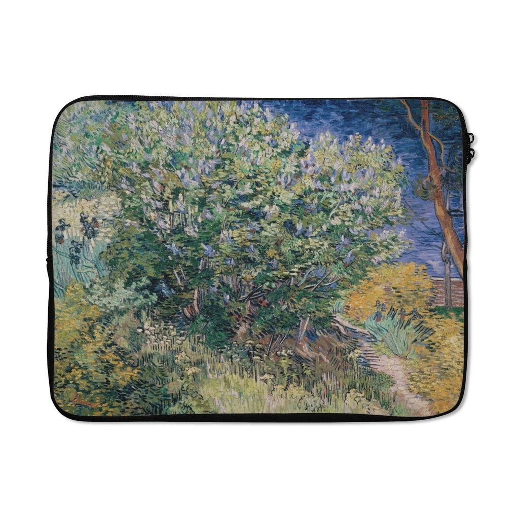 MuchoWow Laptop Hülle 15 Zoll Fliederbusch - Vincent van Gogh Laptoptasche - Laptoptasche - Sleeve - Rundum-Schutz