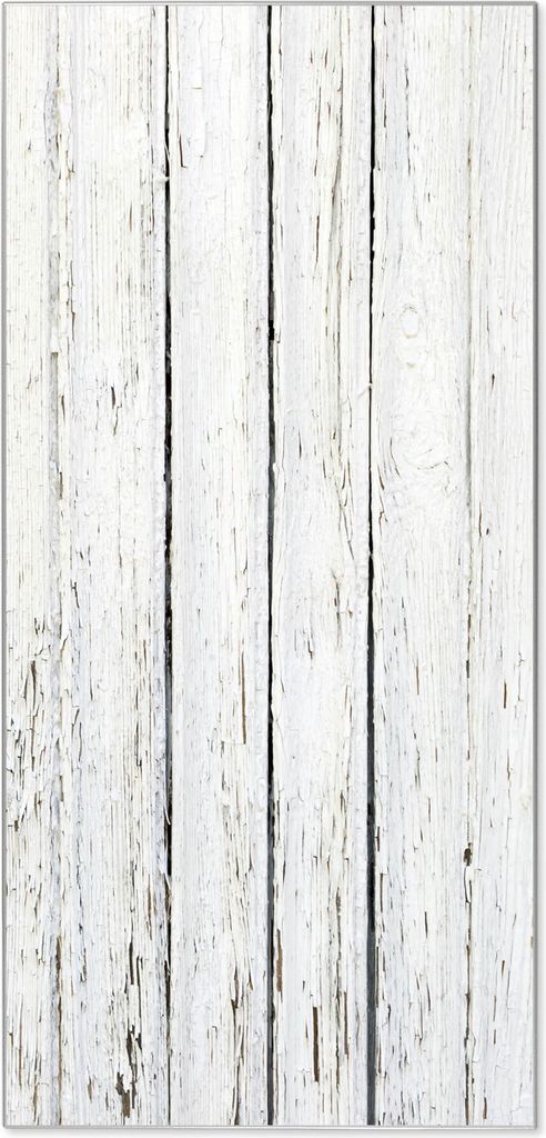 Stahl Magnettafel Hochformat 78x37cm Weißer Bretterzaun