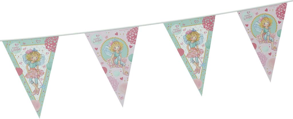 Wimpelkette Fahnenkette Prinzessin Lillifee 5m Girlande Produktbild 