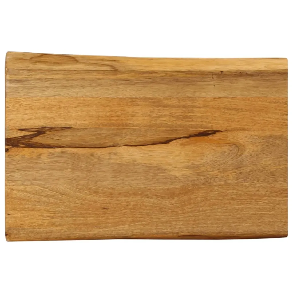Piano del tavolo con bordo ad albero 60x40x2,5 cm in legno massiccio di mango