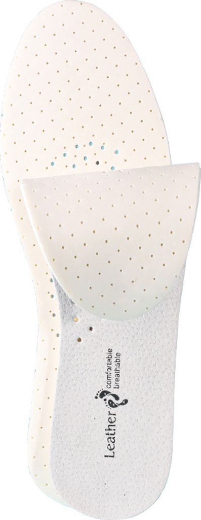 INF Atmungsaktive Leder-Einlegesohlen für Schuhe - (2 Paare) 35-36 A