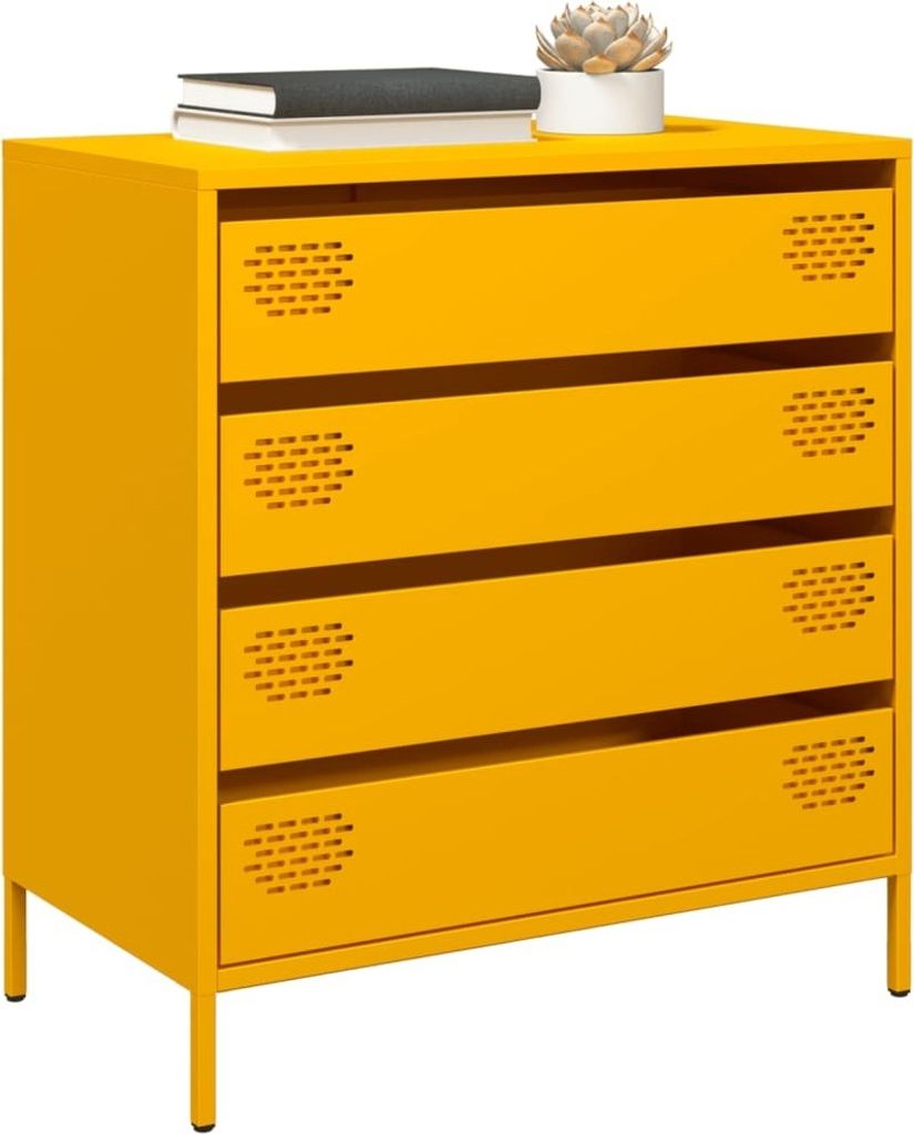 Maison Exclusive - Sideboard Senfgelb 68x39x73,5 cm Kaltgewalzter Stahl