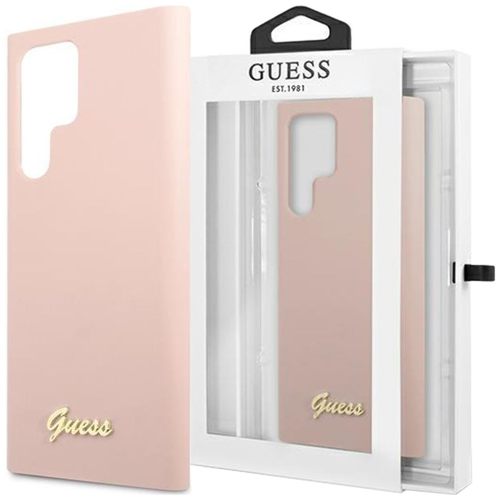 Guess Silicone Script Metal Logo Collection Hardcase Hülle Produktbild 