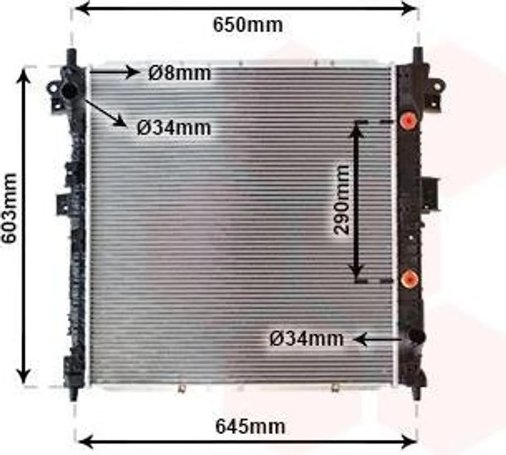 Radiateur de refroidissement pour moteur Ssangyong - Pièce auto