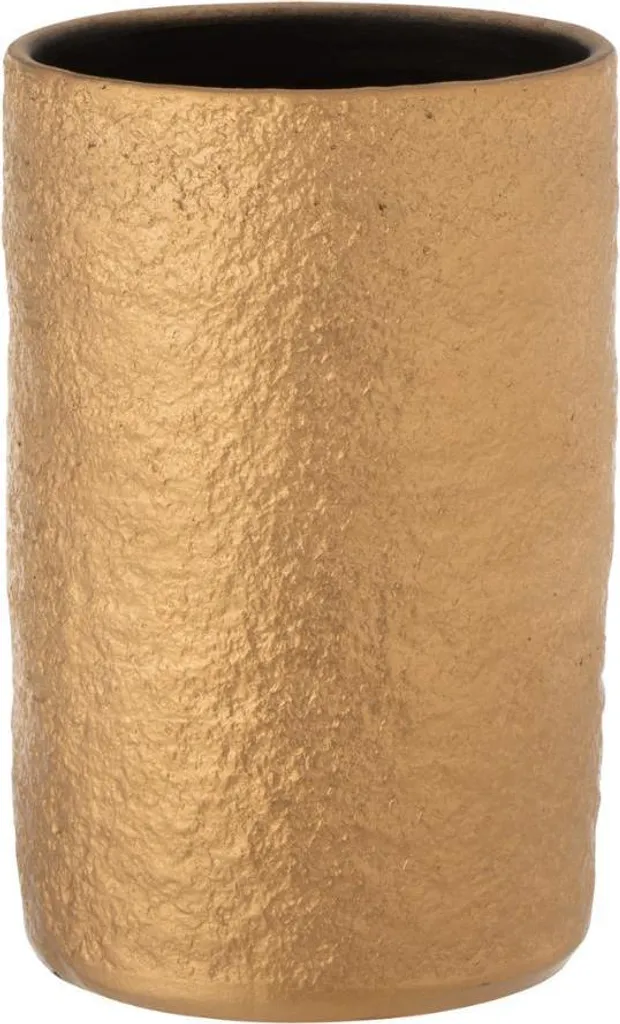 J-Line Vase Gatsby en Céramique Or Petit Modèle pour Déco Chic