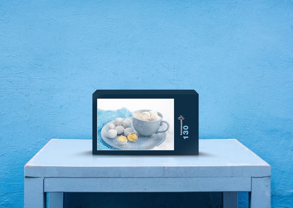 hansepuzzle 42917 - Heiße schokolade Puzzle, 130 Teile, Ernährung, 28,7 x 20,0cm mit hochwertiger Aufbewahrung, Kartonbox & Beutel