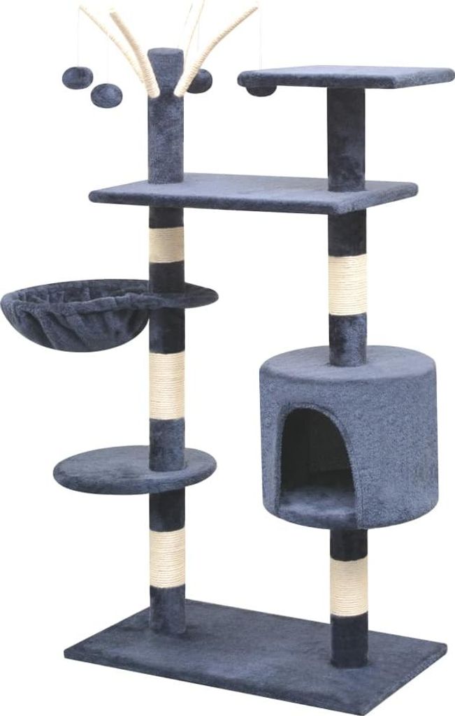 vidaXL Katzen-Kratzbaum 125 cm Dunkelblau