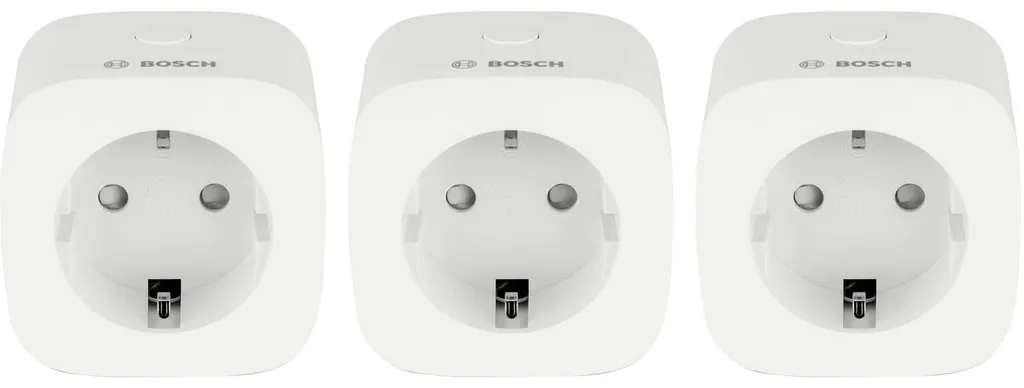 Prise Intelligente Bosch Smart Home Design Compact et Discret Blanc x3