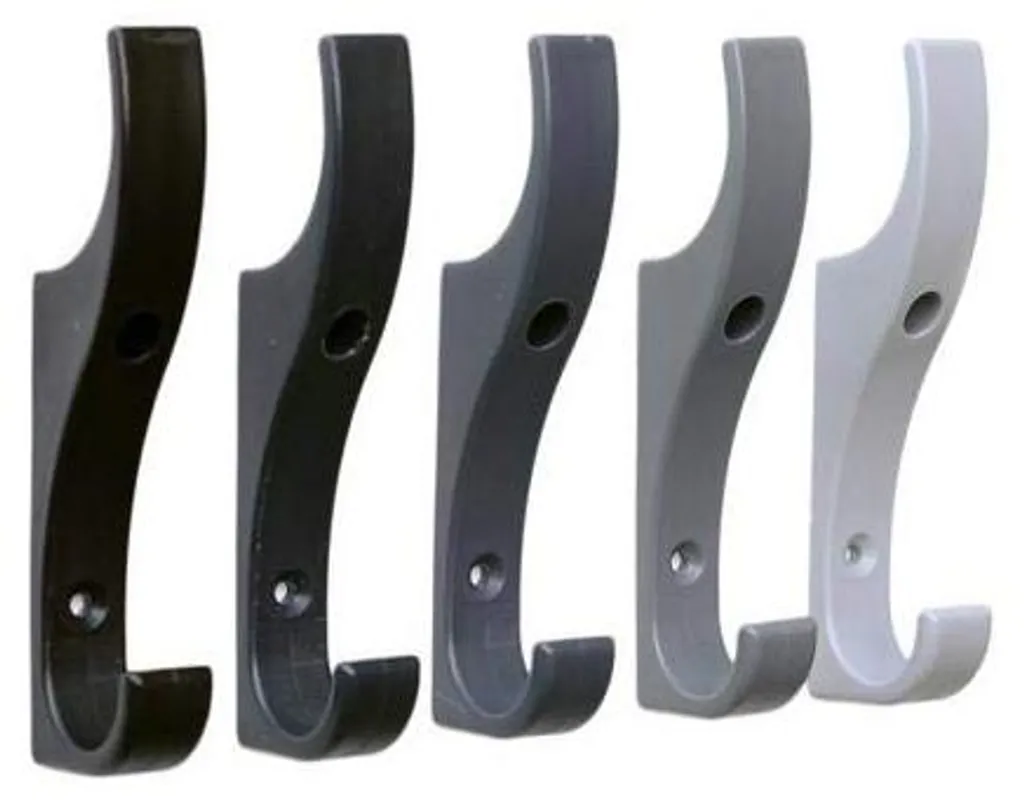 Patères Murales en Plastique Robuste pour Sacs et Vestes - 10 pcs
