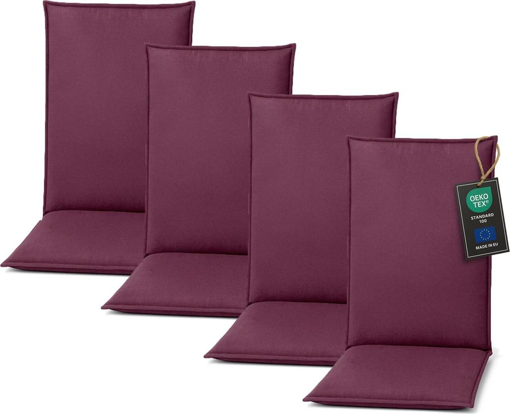 Pillows24 Vankúš na záhradné kreslo -120x50x8 cm / Slivková Obrázok produktu 