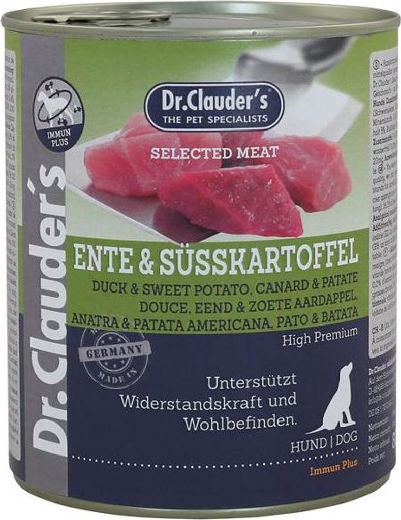 Dr. Clauder's Dog Dose Selected Meat 6x800g | Ente & Süßkartoffel