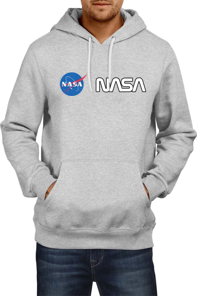 Herren Kapuzenpullover Nasa Space Theme Nasa 010, Man XL / Grau