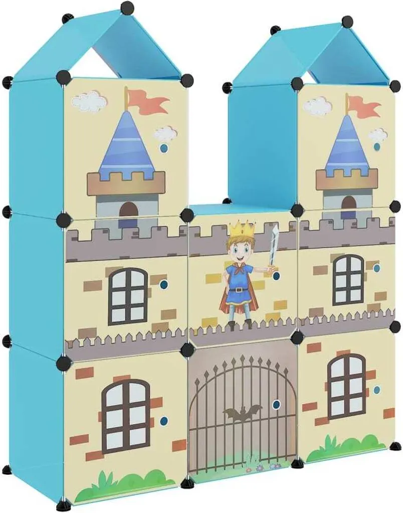 Garde-robe Modulaire pour Enfant 8 Cubes - Idéal Jouets et Vêtements