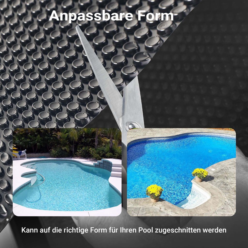 Wiltec Pool Solarfolie 4 x 6 m, schwarz, Poolheizung aus Produktbild 7