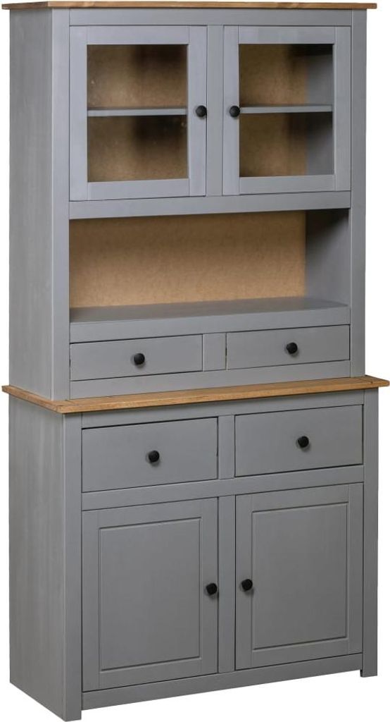 vidaXL Vysoká doska Grey 93x40,5x180 cm Panama Borovicové Obrázok produktu 