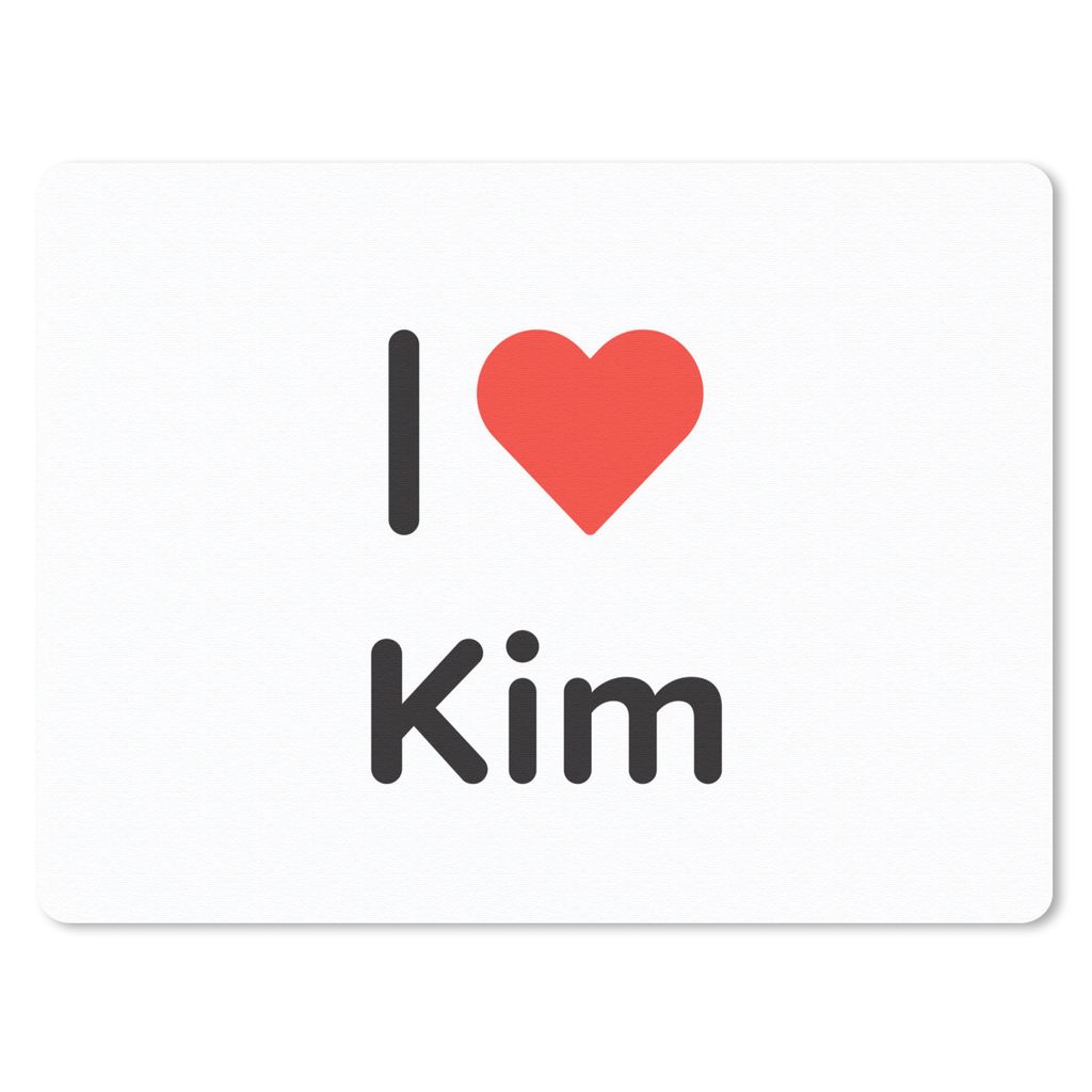 MuchoWow Mauspad Mousepad Ich liebe - Kim - Mädchen 23x19 cm - Mousepads - Maus Mat - Pad - Mausunterlage - Schreibtischunterlage - Mauspad