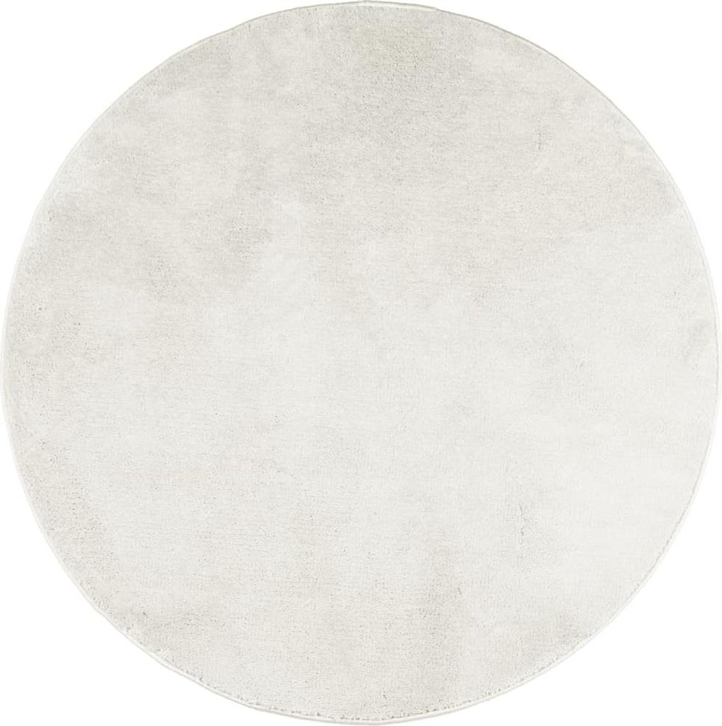 vidaXL Teppich OVIEDO Kurzflor Creme Ø 160 cm
