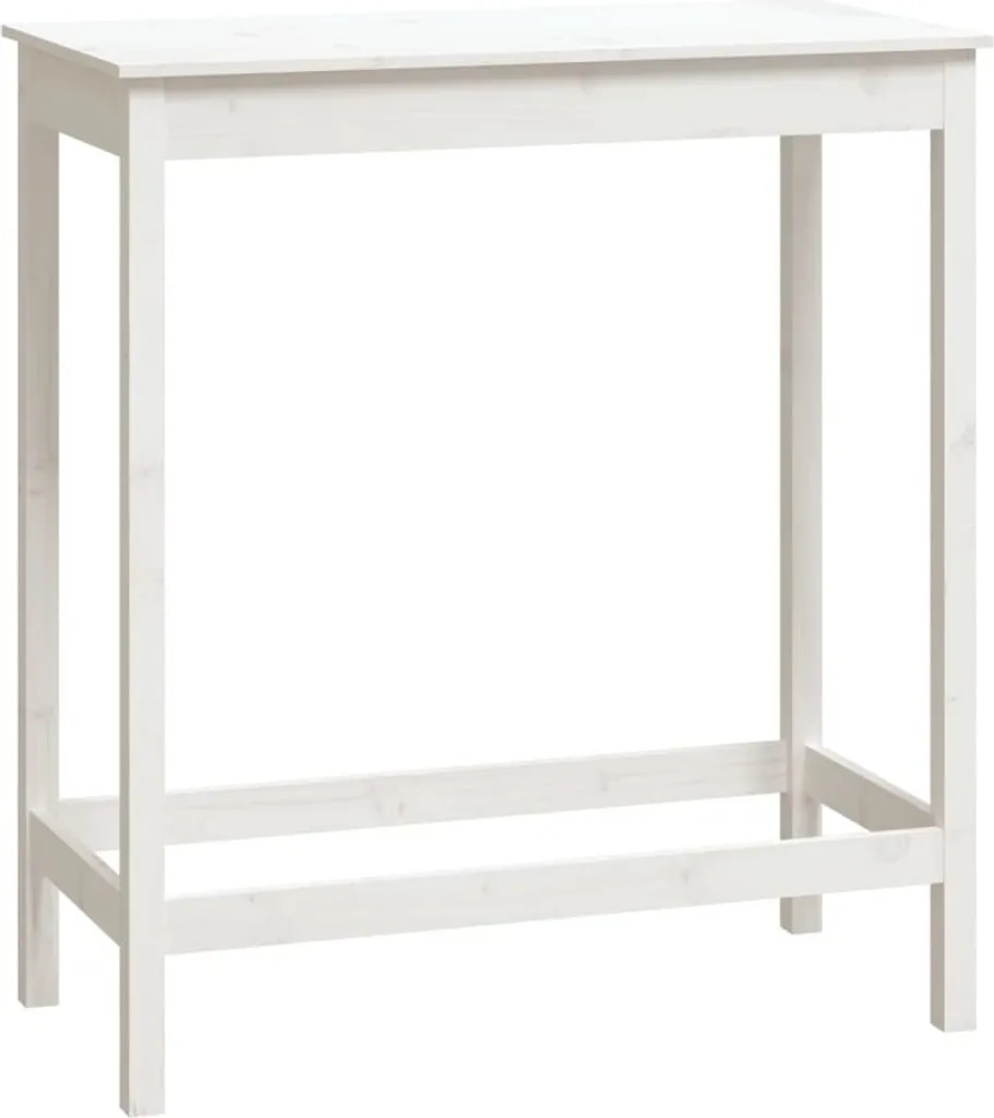 SYFAX™ Tavolo da Bar Bianco 100x50x110 cm in Legno Massello di Pino