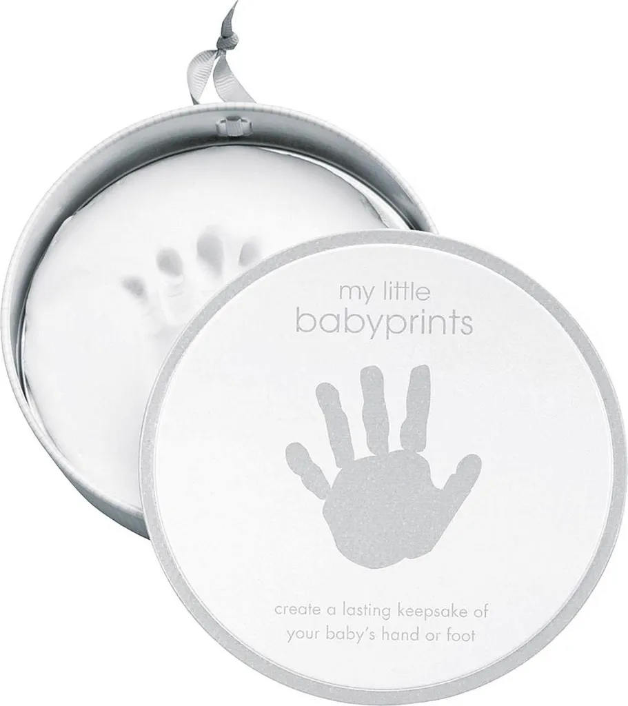 Gardez un Souvenir de ses Petites Mains avec l'Empreinte Bébé Grise
