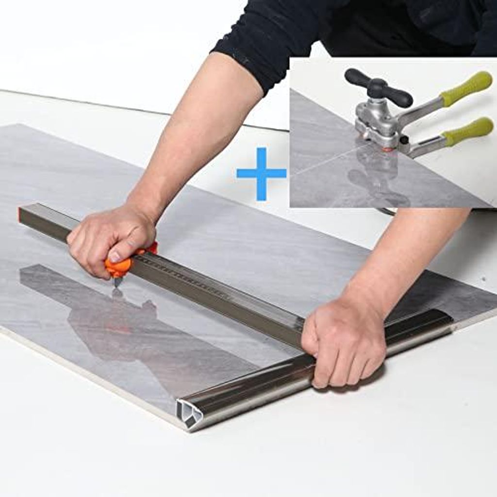 Professionelles Porzellan-Handwerkzeugset mit großem Fliesenschneider (kann 48 Zoll schneiden), Power Zange, 3 Stück Schneidblätter und 3 Stück...