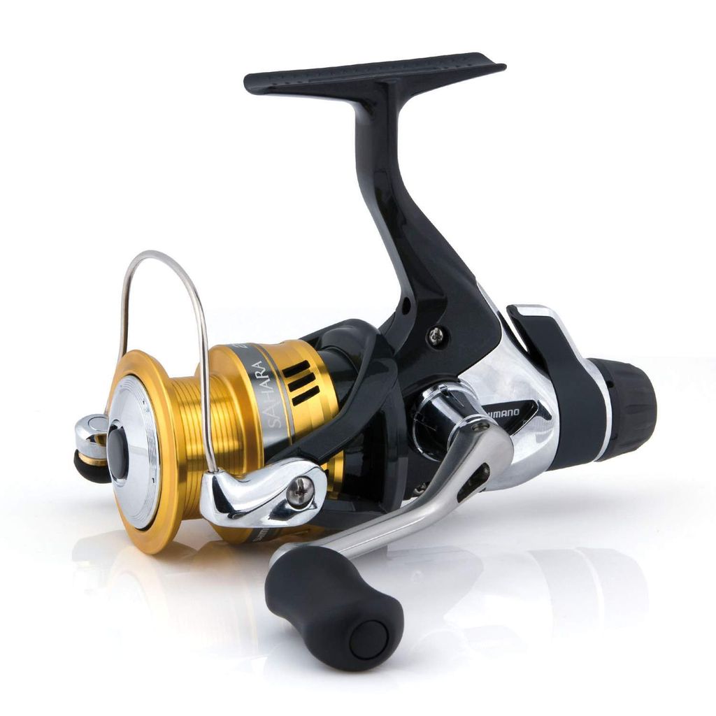 A fishing reel on a white background.