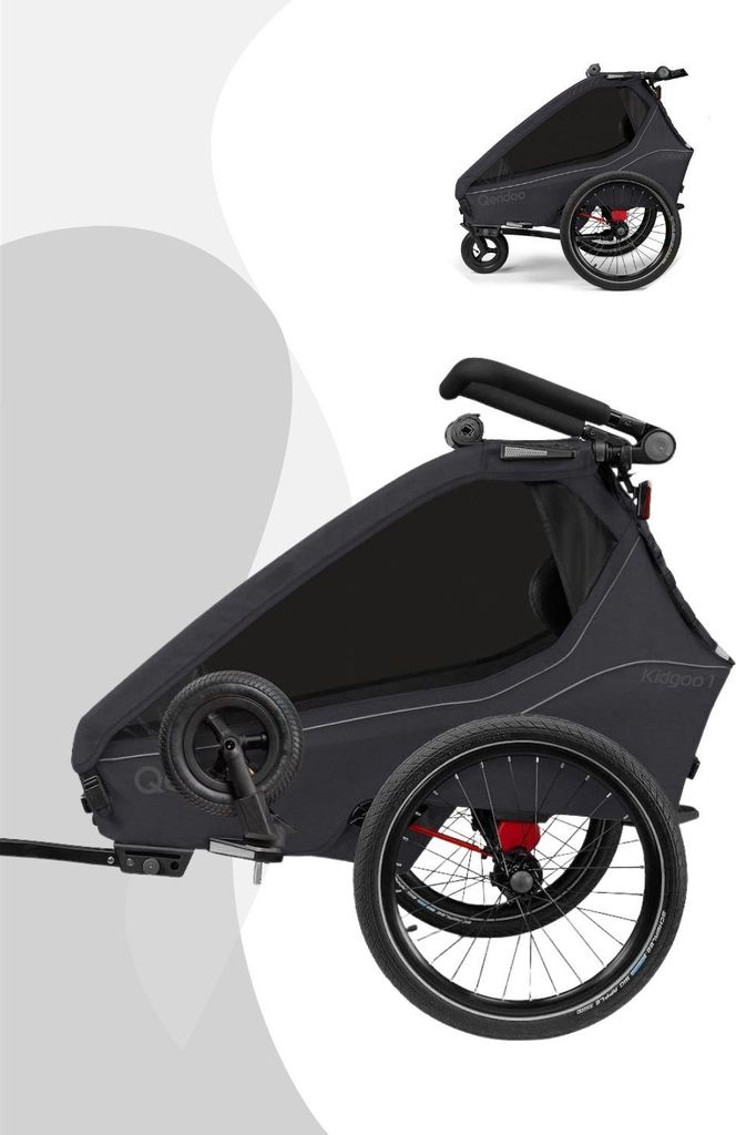 Qeridoo Kidgoo 1 - Kinderfahrradanhänger für 1 Kind, Farbe: Produktbild 