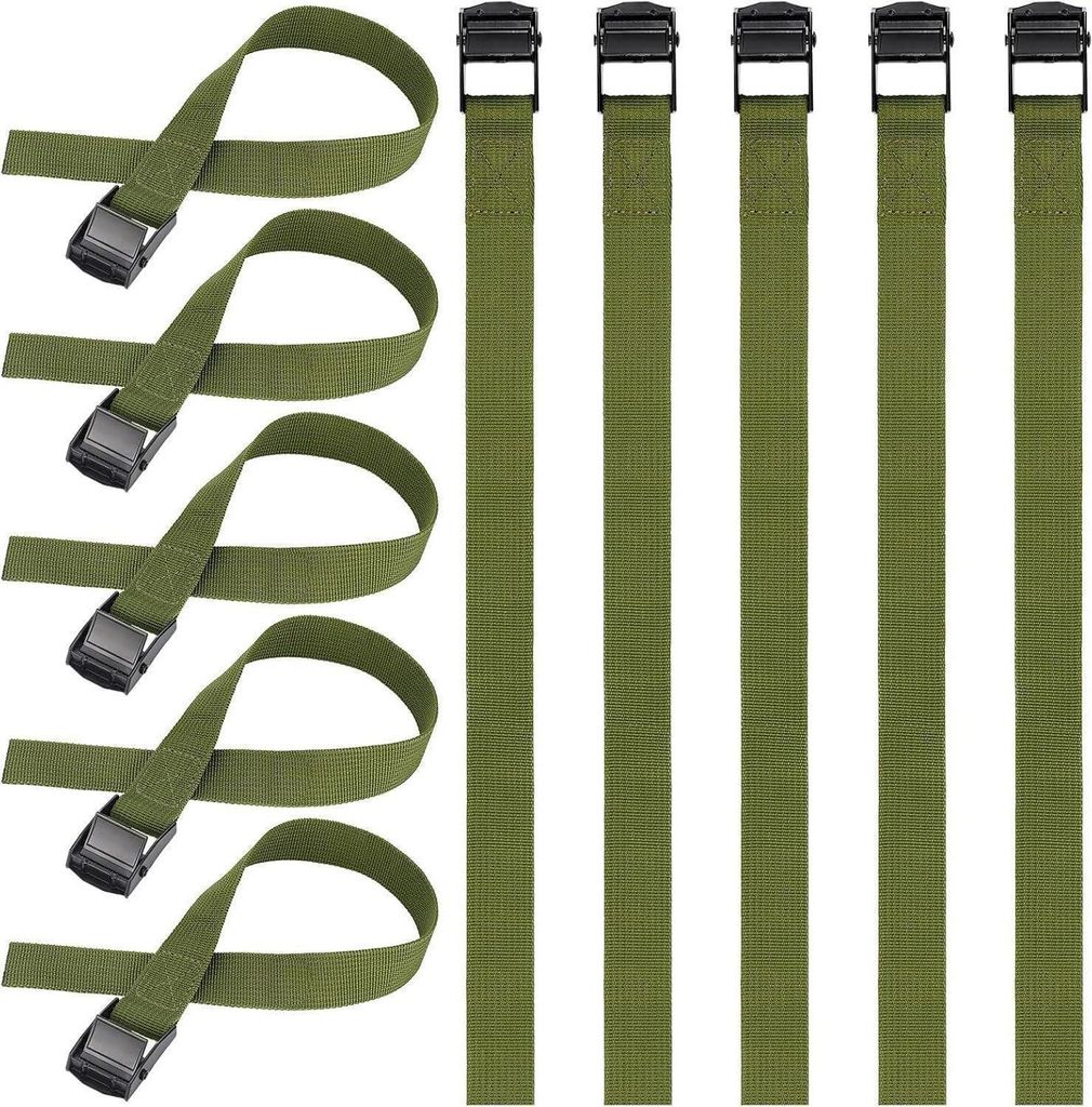 Hejo Spanngurte Kurz grün 40cm 10er Pack - Verstellbare Produktbild 