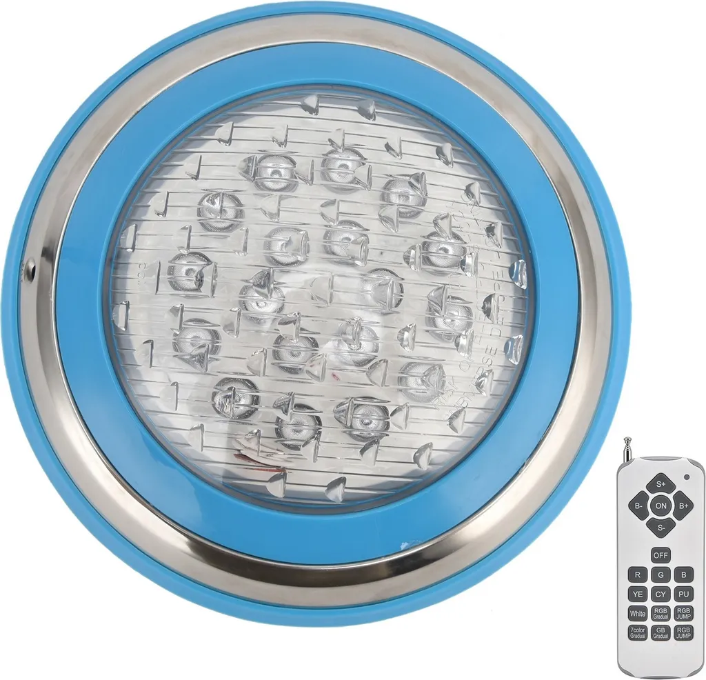 Lampe de piscine LED submersibles RVB avec télécommande étanche IP68 - 5