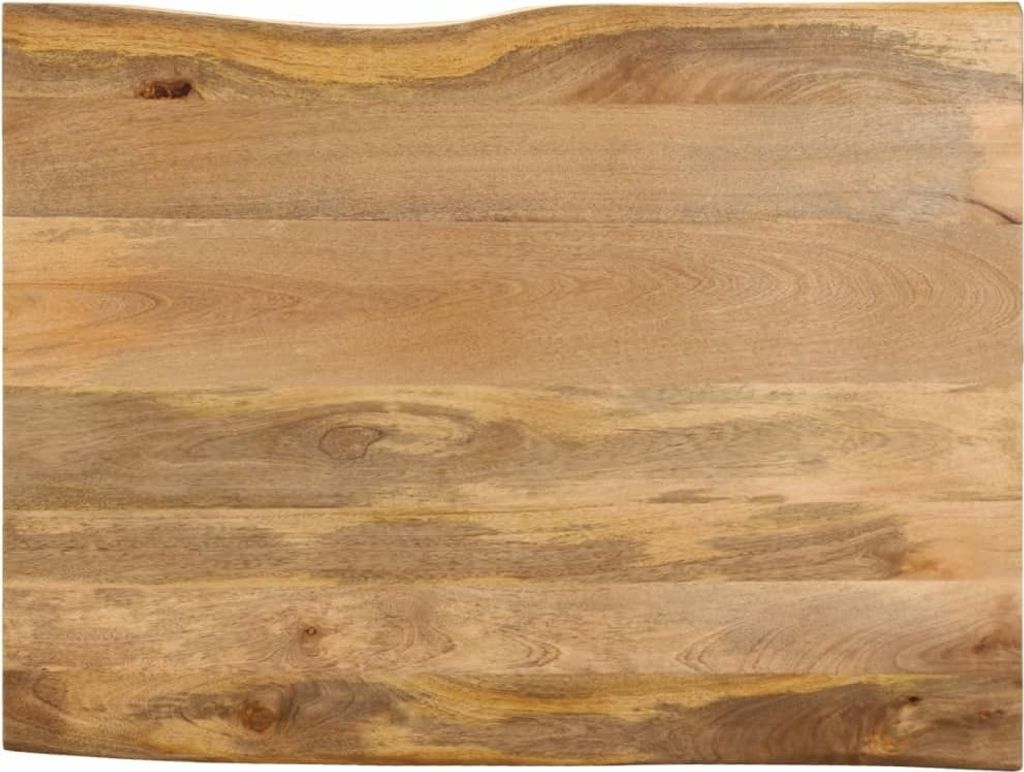 Tischplatte mit Baumkante 90x80x3,8 cm Massivholz Mango