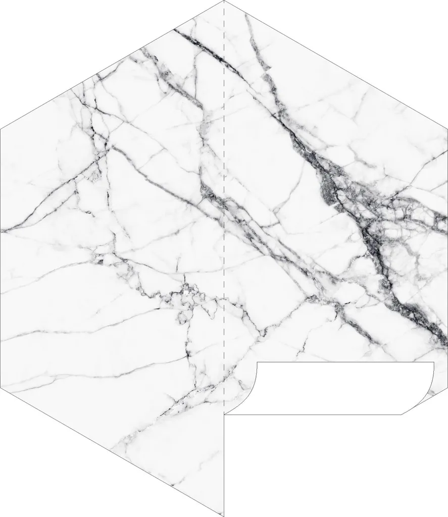 Sticker mural marbre noir et blanc 140x161 cm idéal pour salon chic