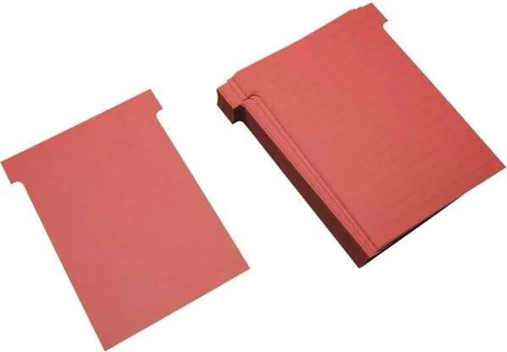 Cartons T pour planning mural 92 x 120 mm - Rouge Brique (100 unités)