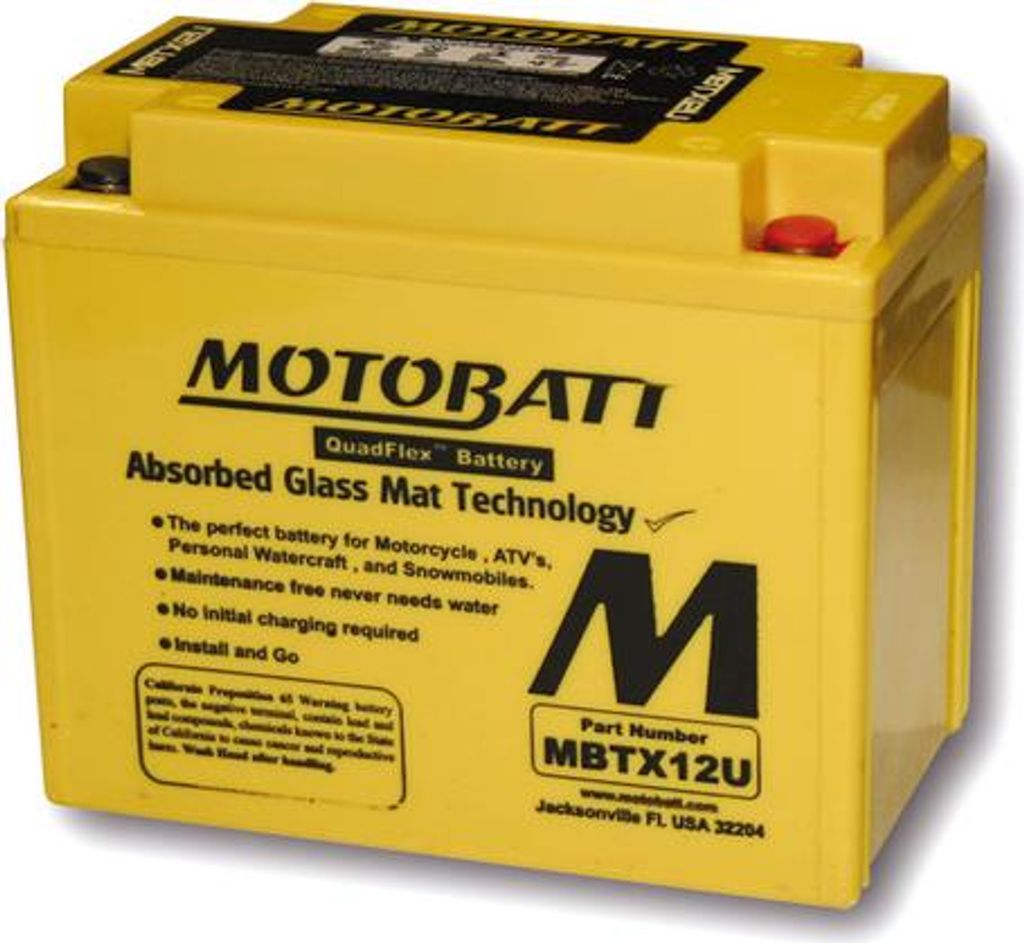 Batterie Motobatt MBTX12U 14Ah, 12V, 4 Pole Produktbild 