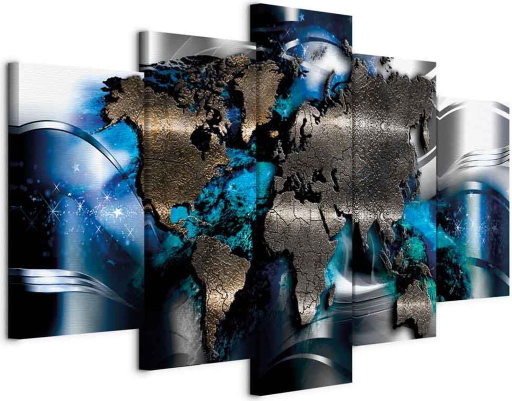 Italienischer Leinwand Leinwandbild - With Azure Accent 225x112.5 cm Karten k-A-0017-b-p