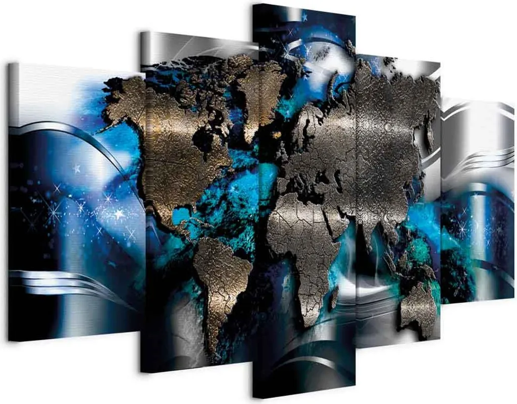 Decorazione Parete Moderna 225x112,5 cm Quadro Azzurro TNT k-A-0017-b-p
