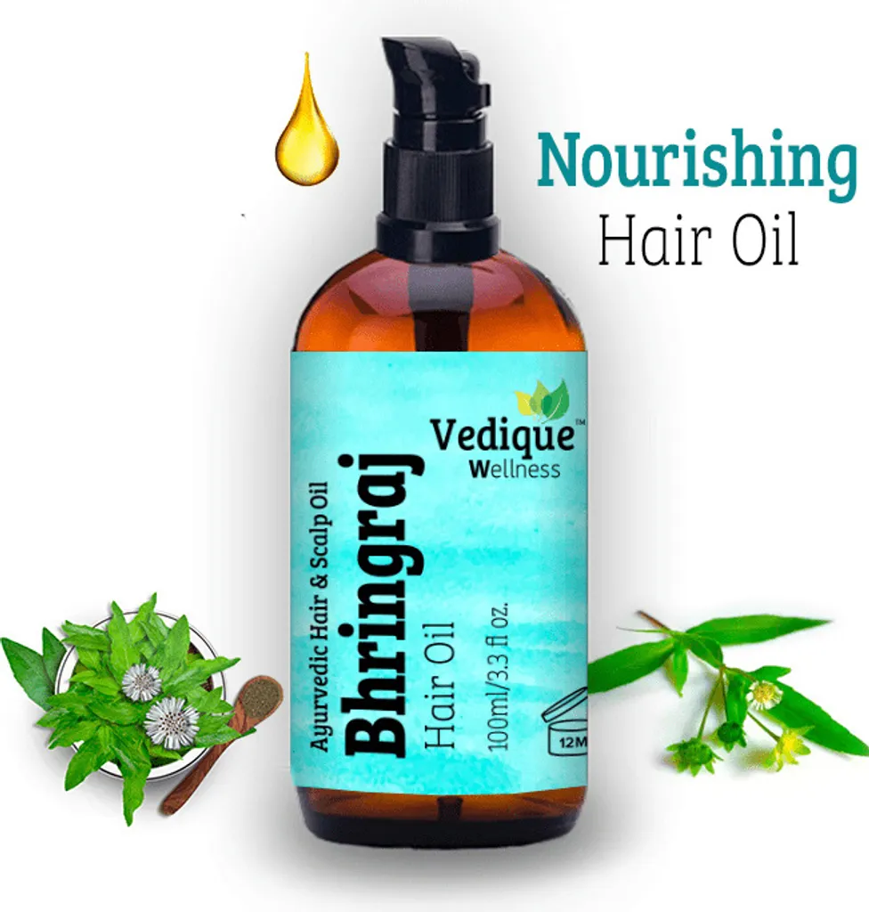 Soin capillaire ayurvédique Bhringraj 100ml : Huile de croissance bio