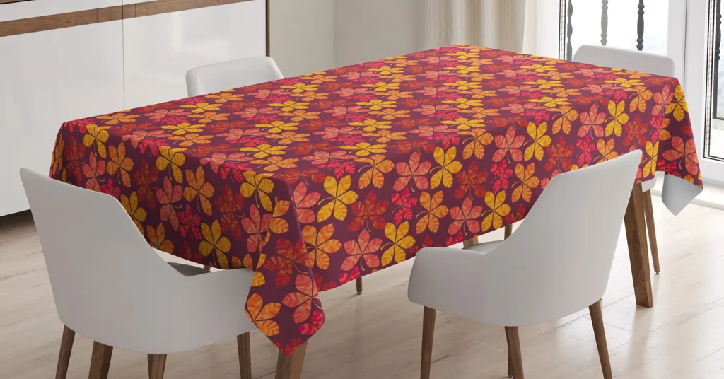 Tovaglia Lavabile ABAKUHAUS Autunno Flora 140x200 Viola Antimacchia