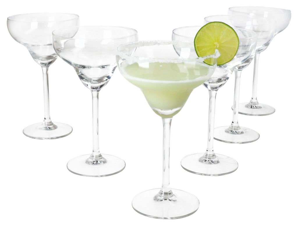 6x Margarita Gläser mit Fuß 6 Personen Drinks Cocktail-Glas Produktbild 