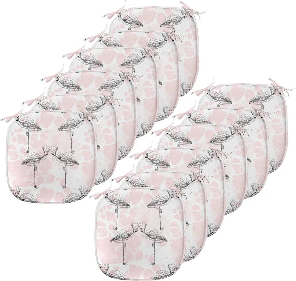 Galettes de Chaise Imperméables 40x40 cm avec Attaches - Lot de 12