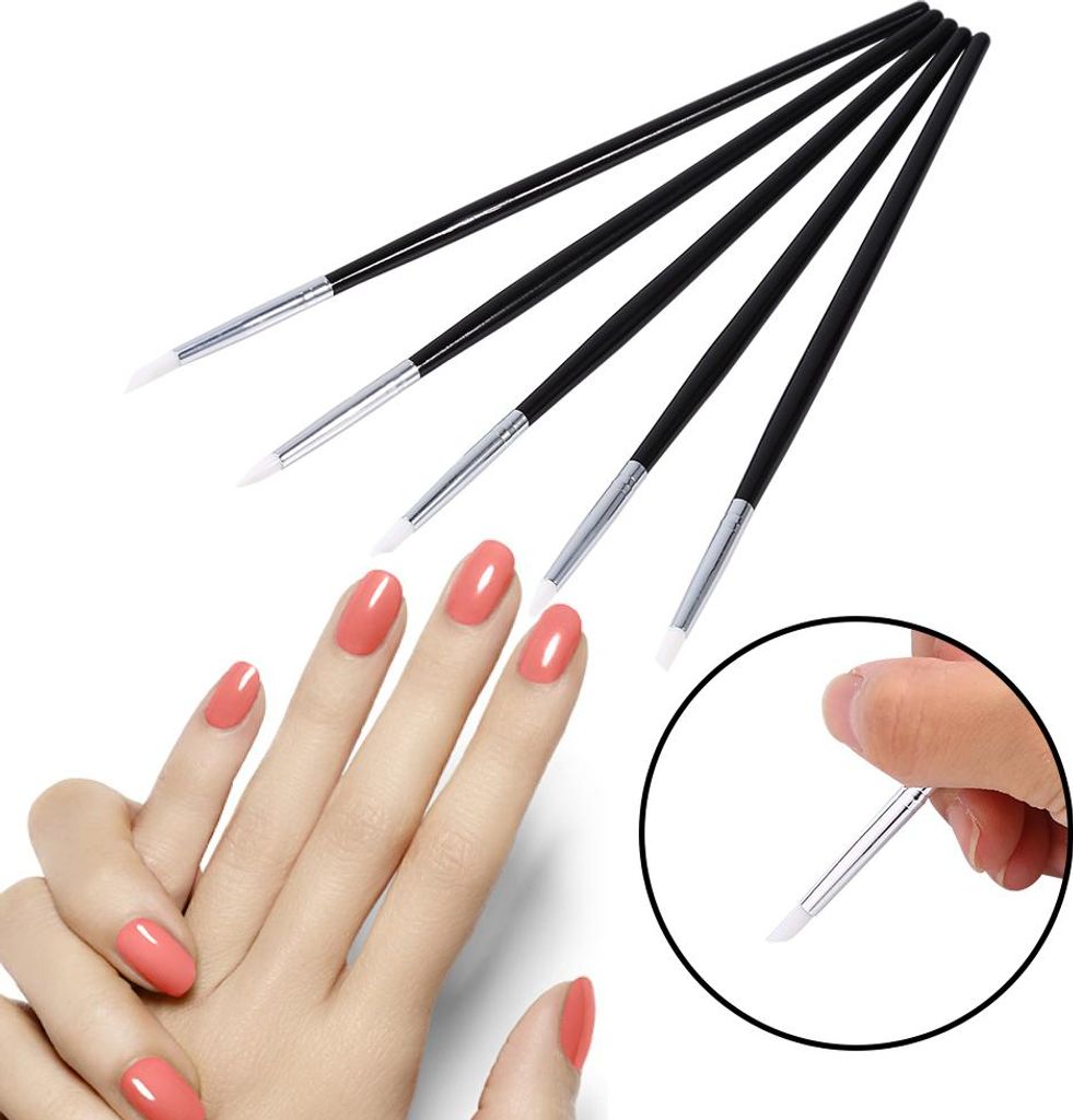 5Pcs Soft Silikon Nail Art Design Stempel Pen Brush Carving Craft Pinsel Bleistift DIY Tools