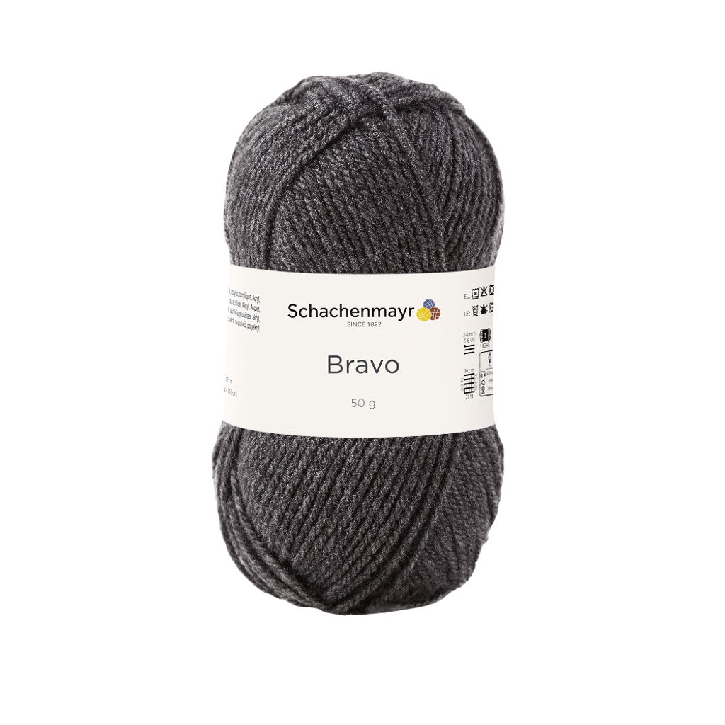 Schachenmayr Bravo, 50 g, grigio medio screziato, filati Immagine del prodotto 