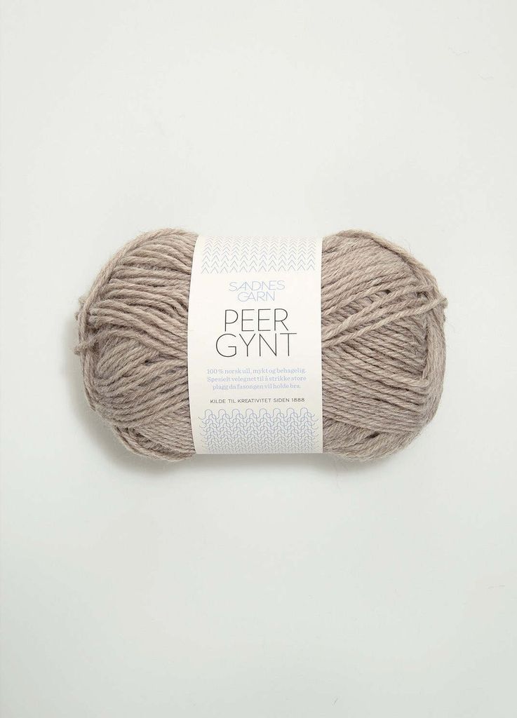 Sandnes Peer Gynt 50g - 100% Schurwolle Grau-Beige meliert Produktbild 