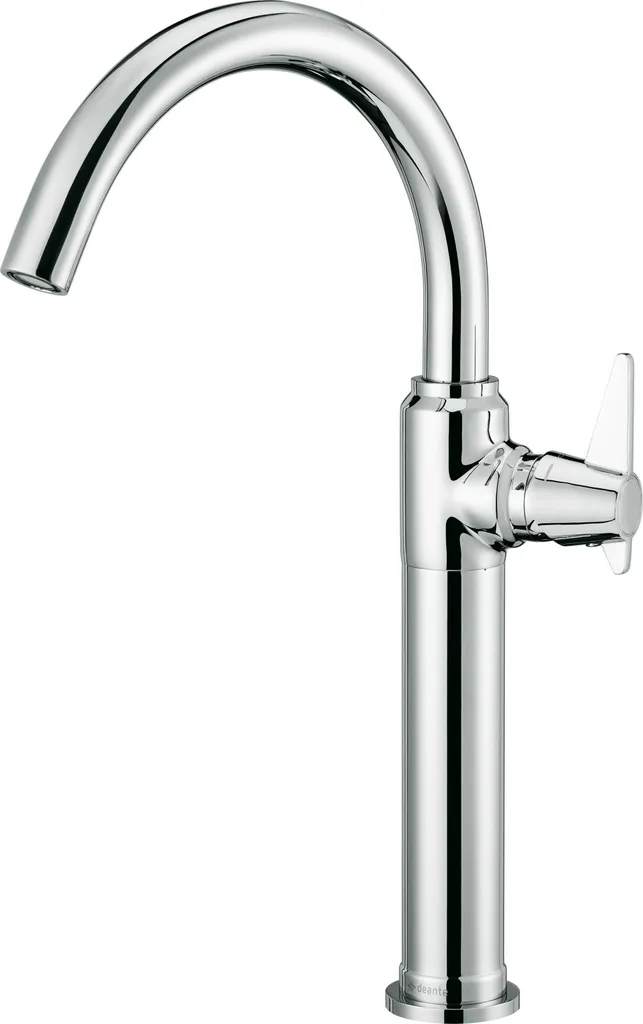 Mitigeur de lavabo haut chromé pour vasque à poser série K-202 noir mat